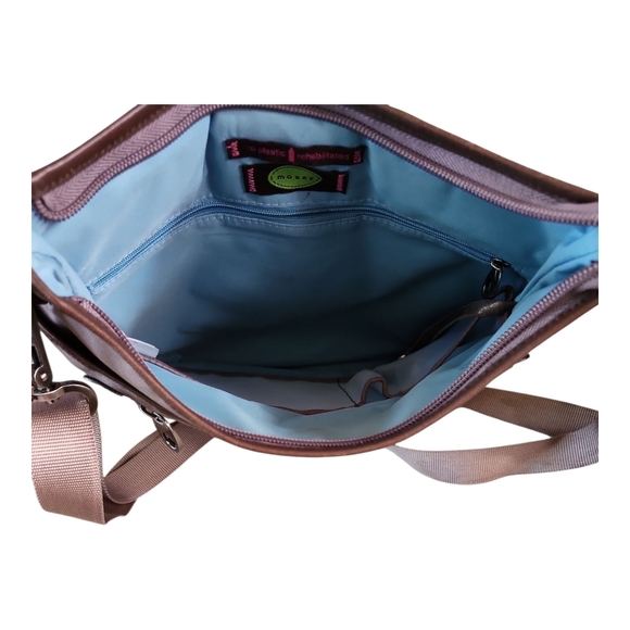 Mosey Quilted Taupe Crossbody Bag – Eco-Friendly, Made from Recycled Plastic - Picture 9 of 12